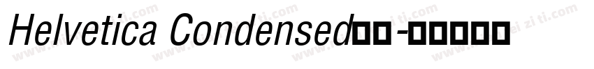 Helvetica Condensed常规字体转换